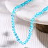Aquamarin | Silber | Meerjungfrau Glas Knoten Halskette